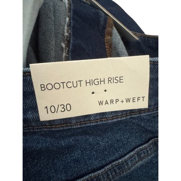 Warp + Weft Bootcut High Rise Jeans 26 Midtone‎ Blue Denim RN149078 NWT 395230 - Picture 13 of 14
